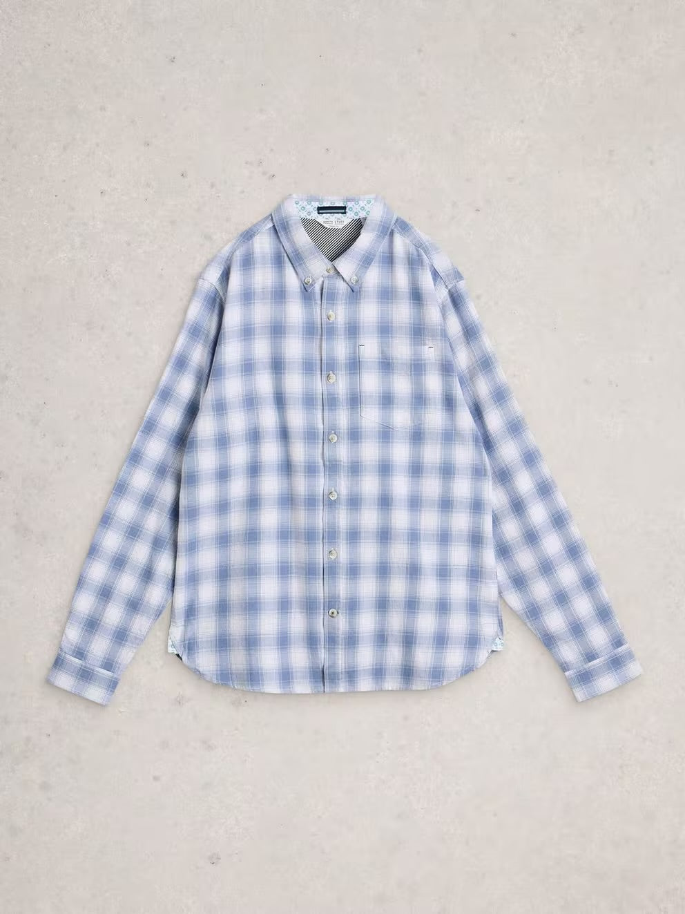 LUDLOW TWO TONE CHECK SHIRT BLUE MLT