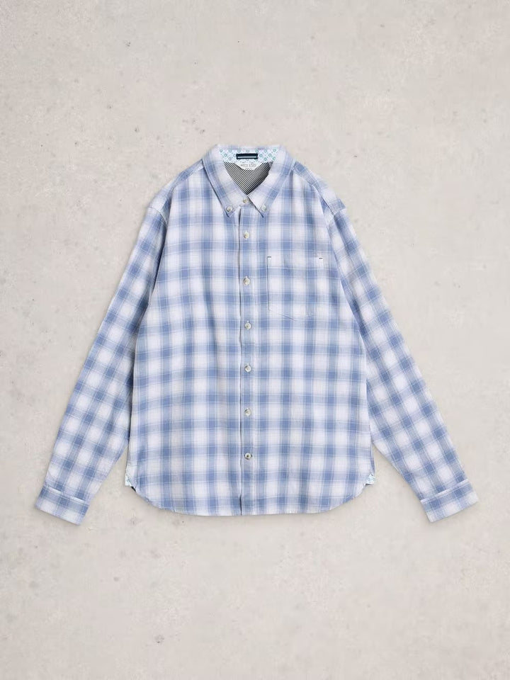 LUDLOW TWO TONE CHECK SHIRT BLUE MLT