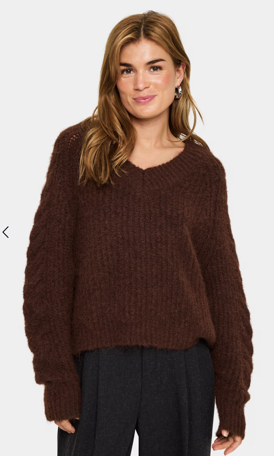 MANDA SZ PULLOVER FONDUE FUDGE MELANGE