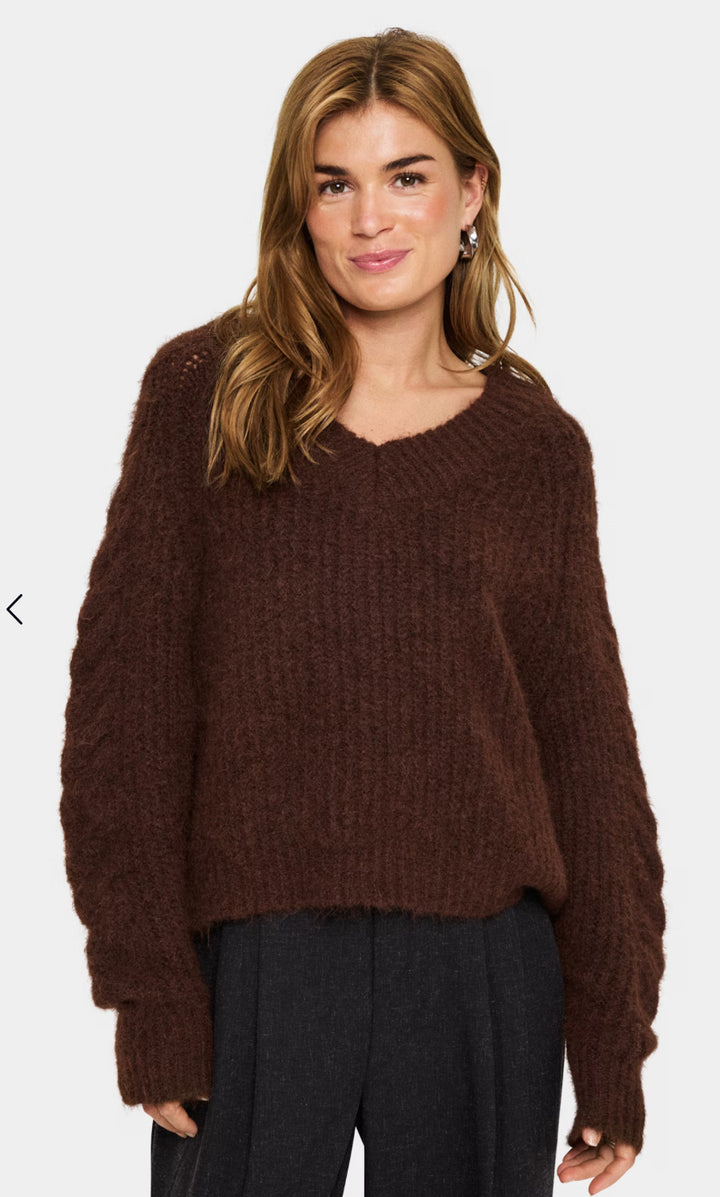 MANDA SZ PULLOVER FONDUE FUDGE MELANGE