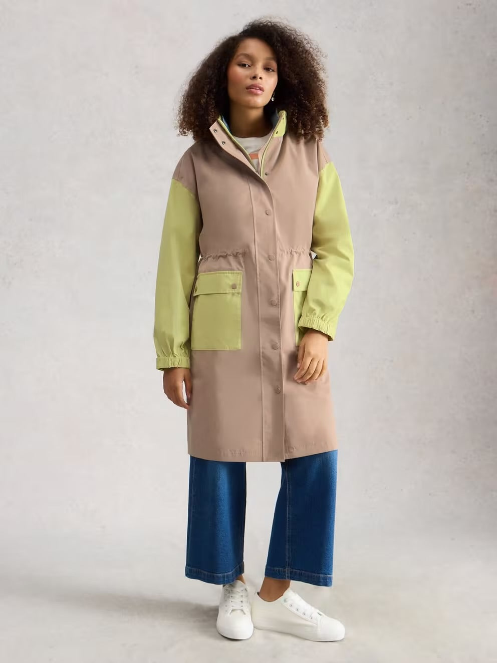BETH WATERPROOF COAT GREEN MLT