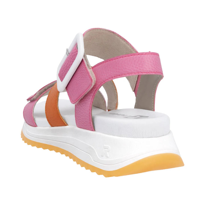 W2950-31 LADIES' SANDALS PINK ZICK-ZACK-KONSTRUKTION