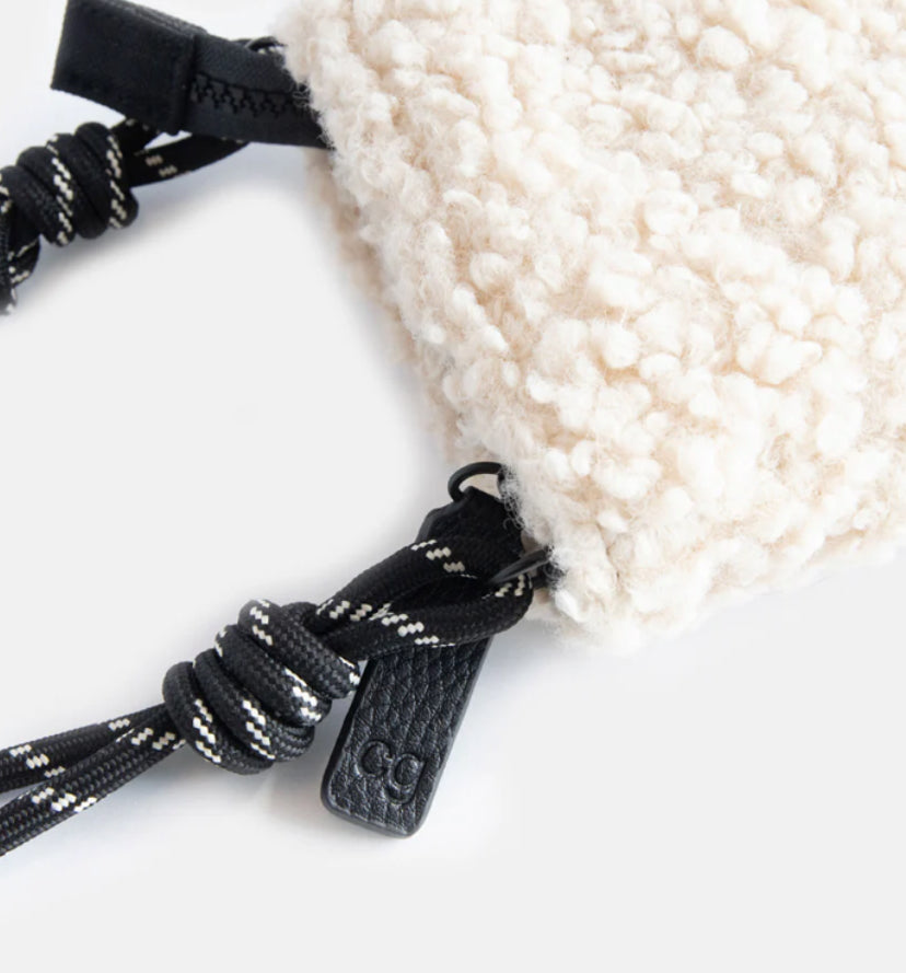 NATURAL BORG CORD PHONE BAG