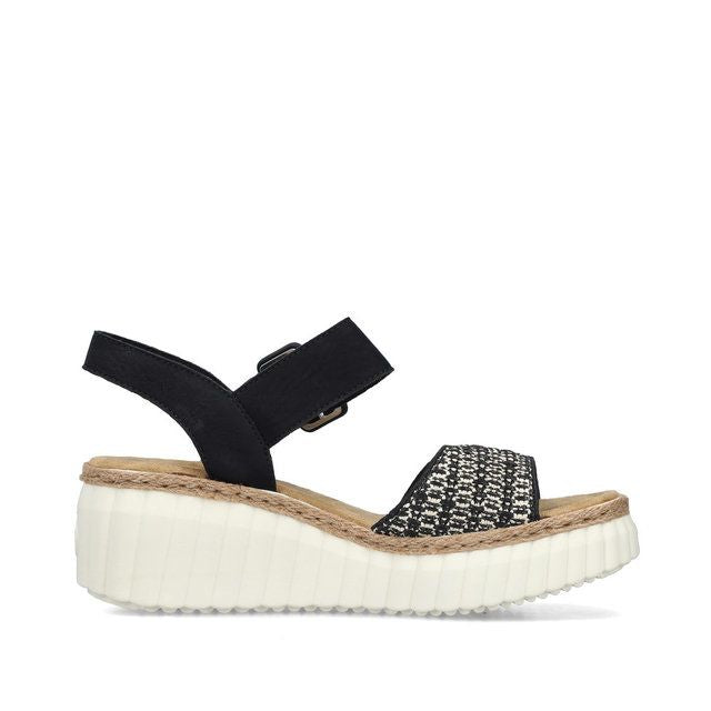 69176-00 LADIES' SANDALS BLACK SEITL. ANFLECHTER