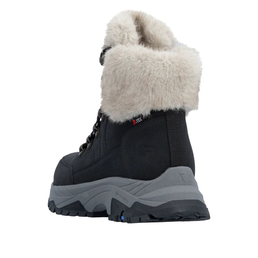 Rieker Women's Black Suede Boots Z3971-00