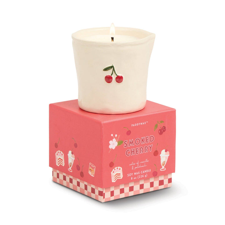 Paddywax Bistro Cherry Ceramic Candle - Smoked Cherry