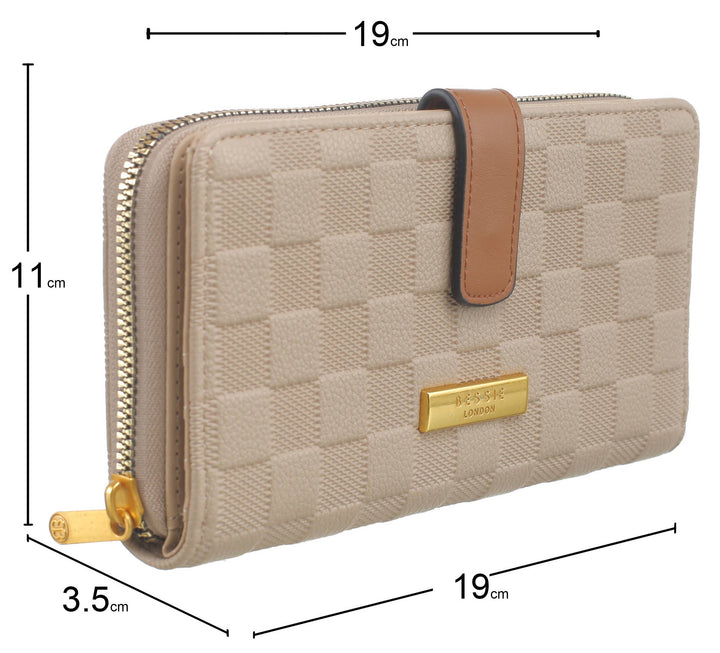 CHECKERBOARD WALLET: KHAKI