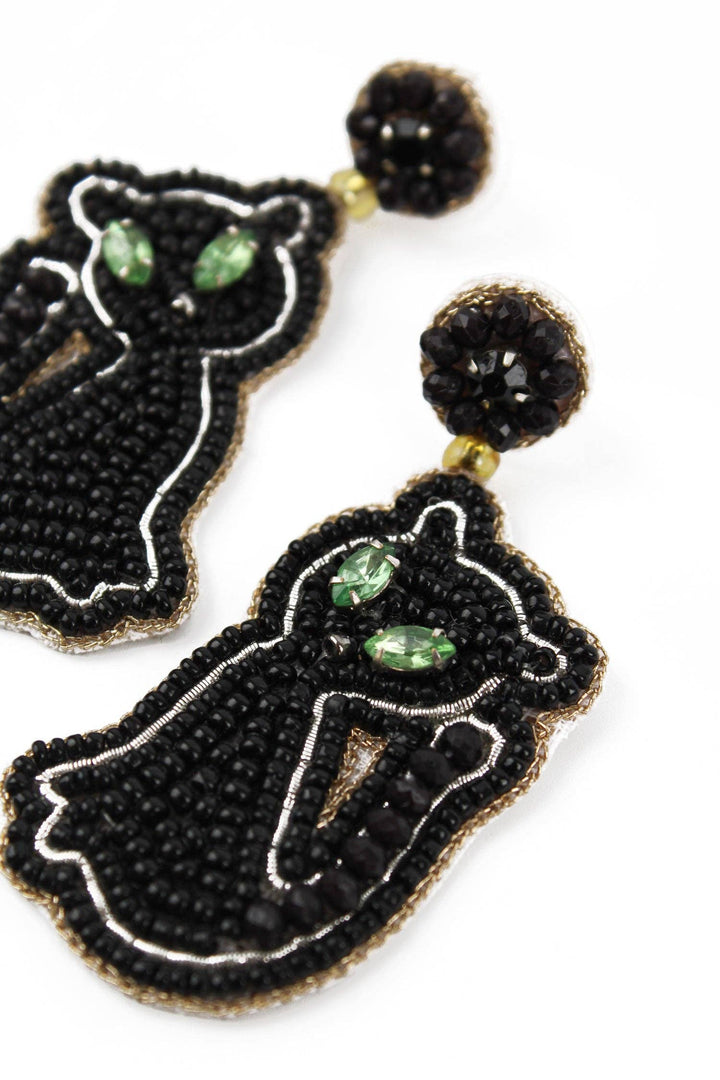 BLACK CAT EARRINGS