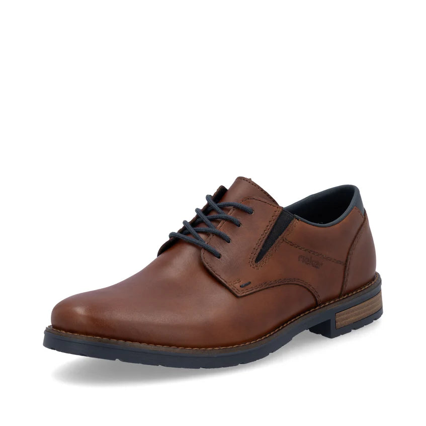 Rieker Men's Brown Leather Lace-Up Shoes 14621-24