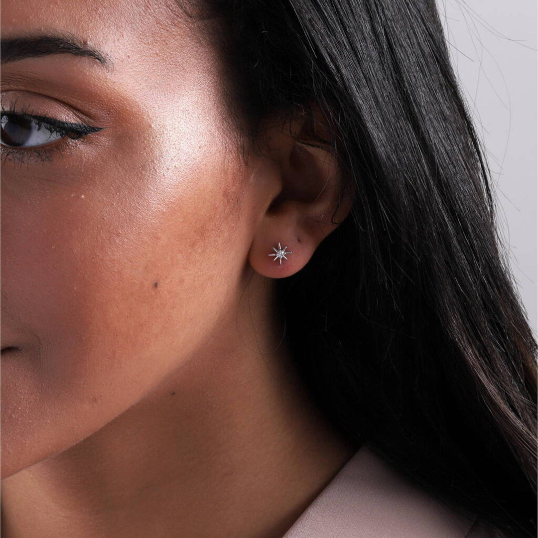 BT002 Message Bottle Sterling Silver Earrings 'Shine': Silver