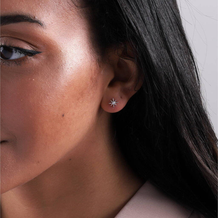 BT002 Message Bottle Sterling Silver Earrings 'Shine': Silver