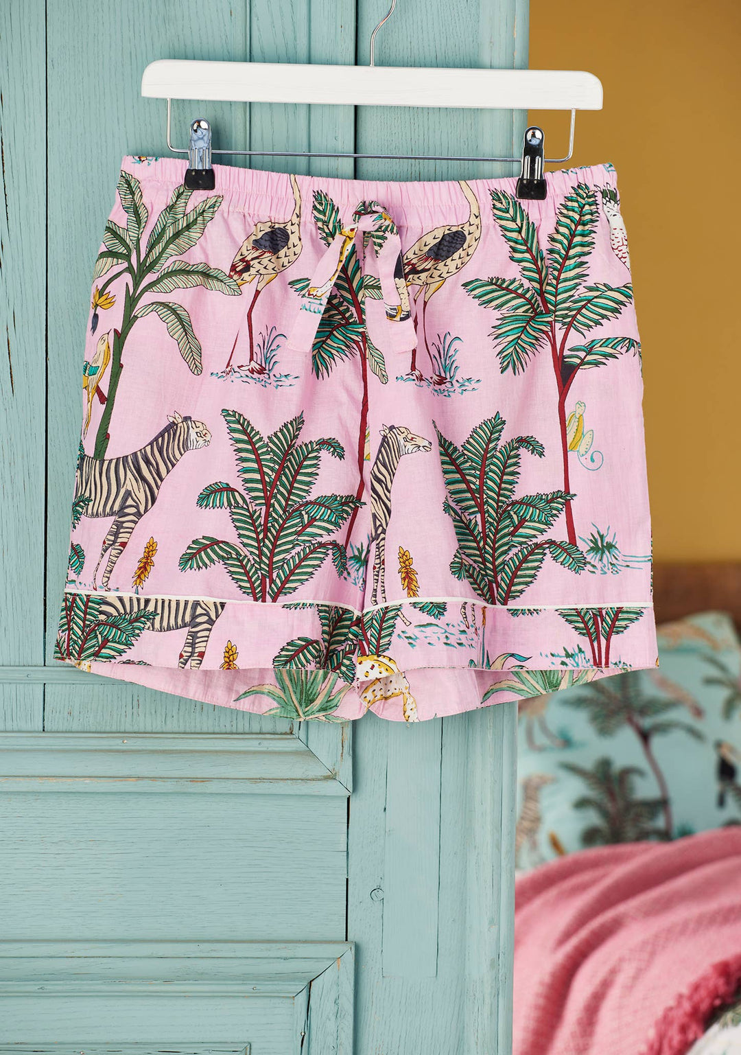 Jungle Print Short Pyjamas - Pink: Large(L)
