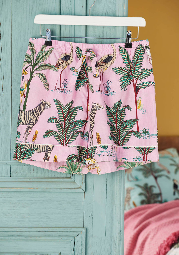 Jungle Print Short Pyjamas - Pink: Small(S)