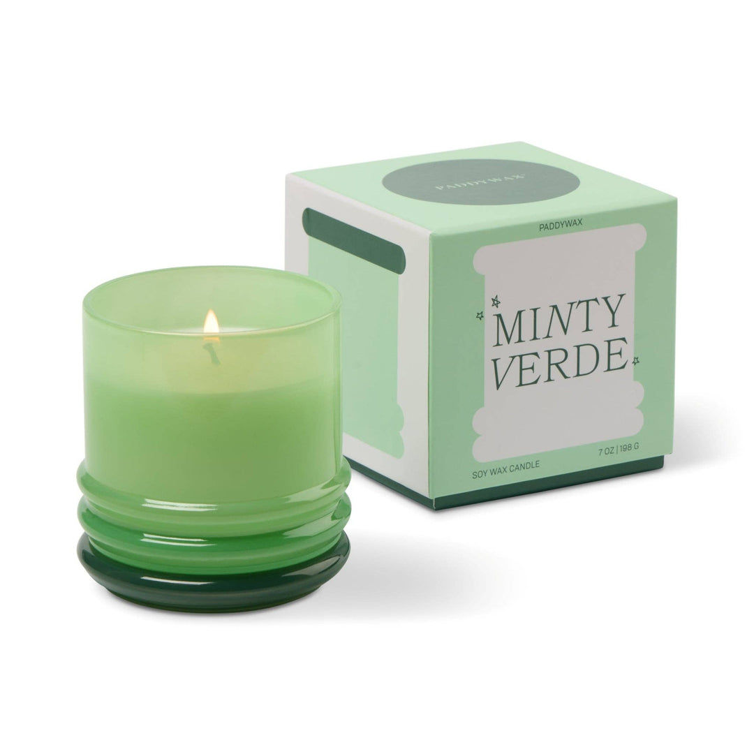 Paddywax Stack Glass Candle Green - Minty Verde