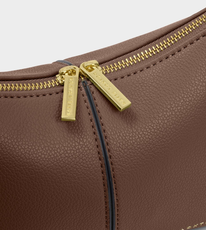 LAILA CANVAS STRAP CROSSBODY BAG| DARK CHOCOLATE