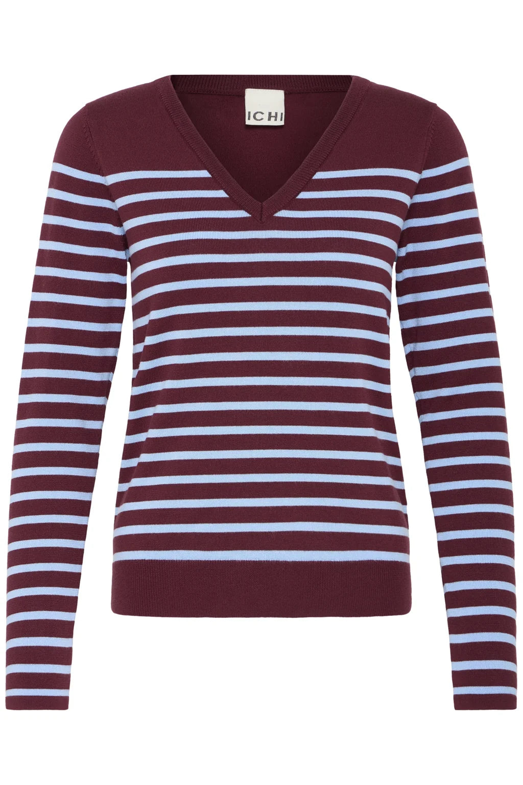 ICHI Luls V-Neck Long Sleeve Pullover