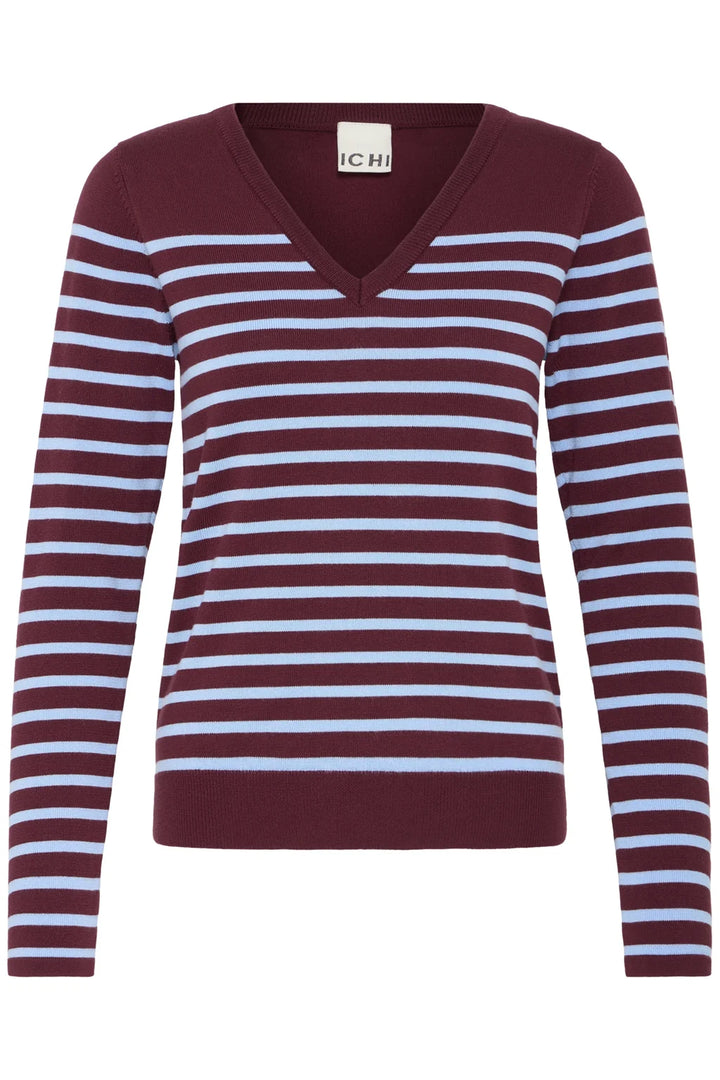 ICHI Luls V-Neck Long Sleeve Pullover
