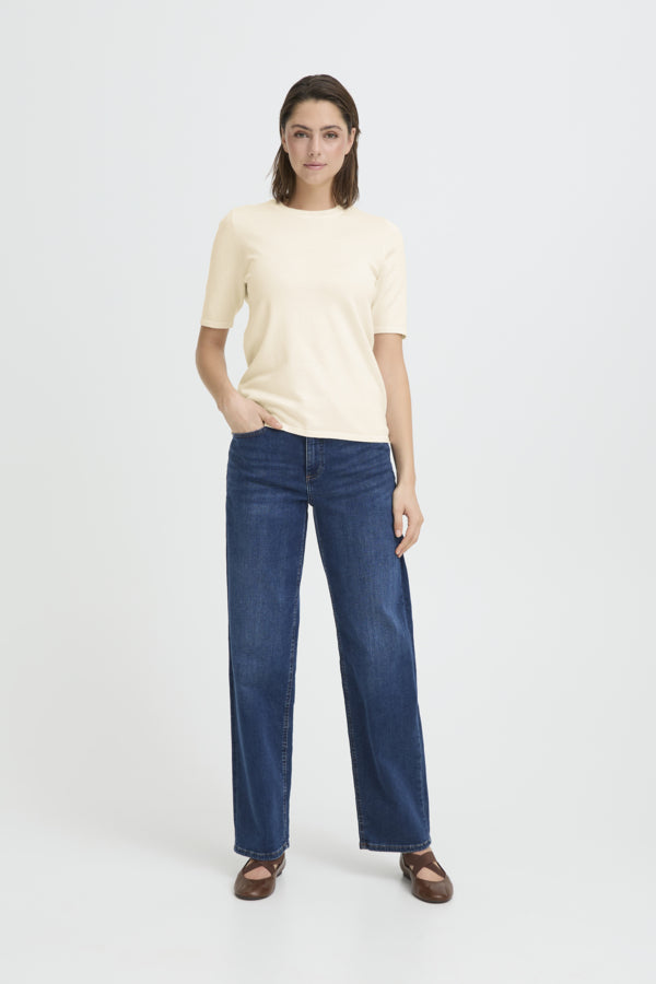 ICHI Luls O-Neck Short-Sleeve Jumper