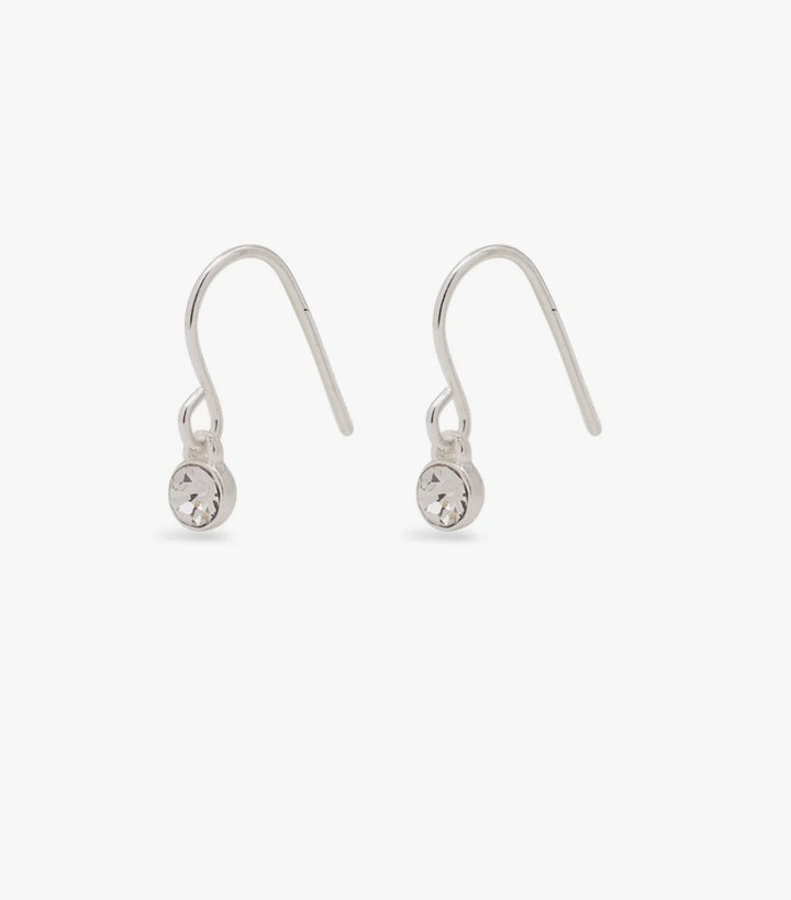 LUCIA CRYSTAL EARSTUDS SILVER PLATED