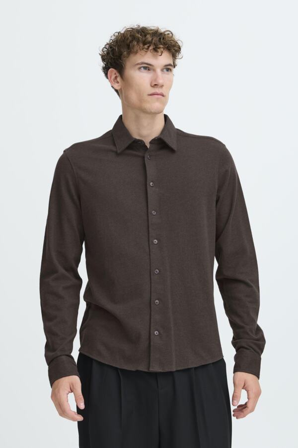 Men's Chocolate Brown Long Sleeve Shirt