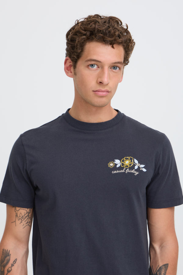 Men's Navy Blue Small Graphic Tee