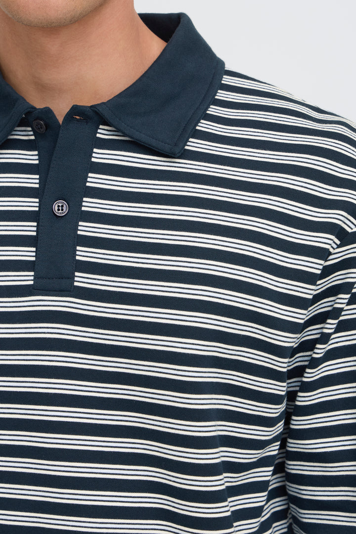 Men's Rugby Sweatshirt Blue Stripe