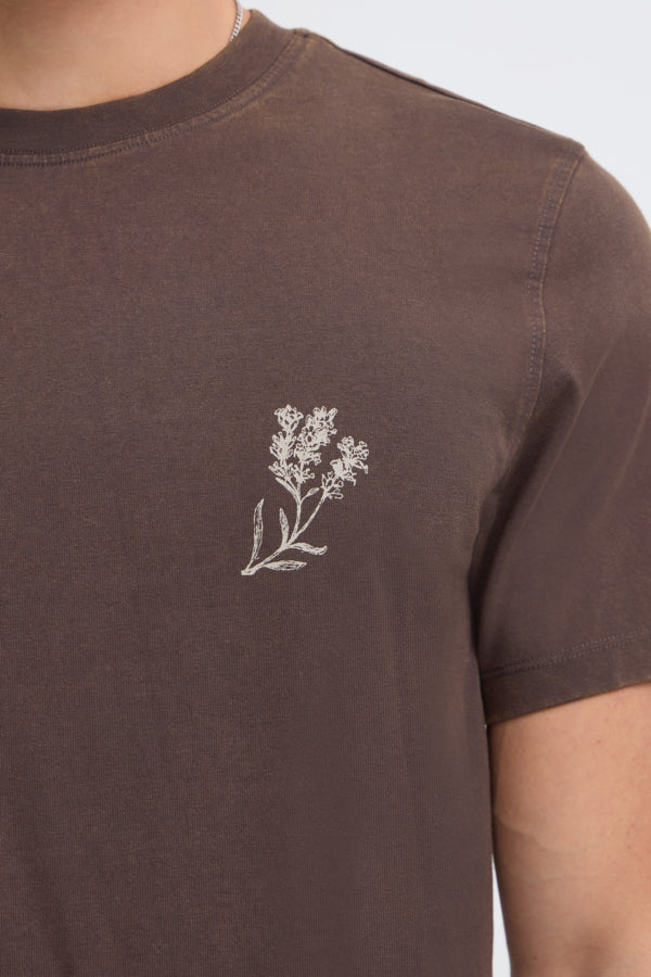 Men's Brown Graphic Tee