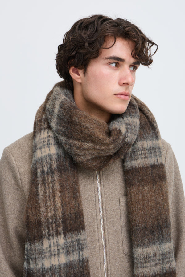 Men's Checked Chunky Scarf