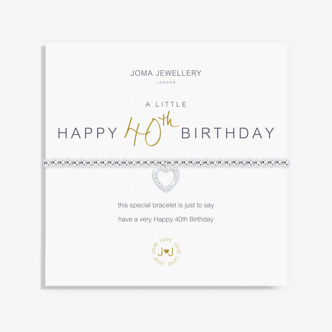 Joma Jewellery A Little Happy 40Th Birthday Bracelet