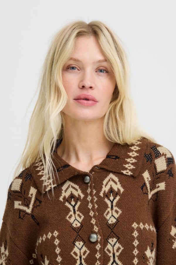 b.young Orli Jacquard Cardigan