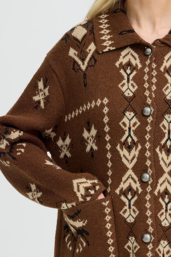 b.young Orli Jacquard Cardigan
