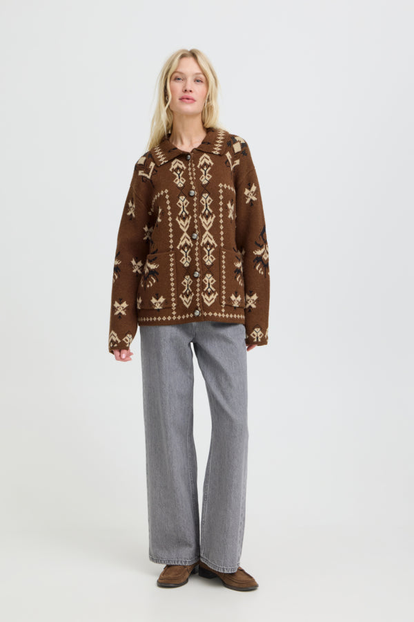 b.young Orli Jacquard Cardigan