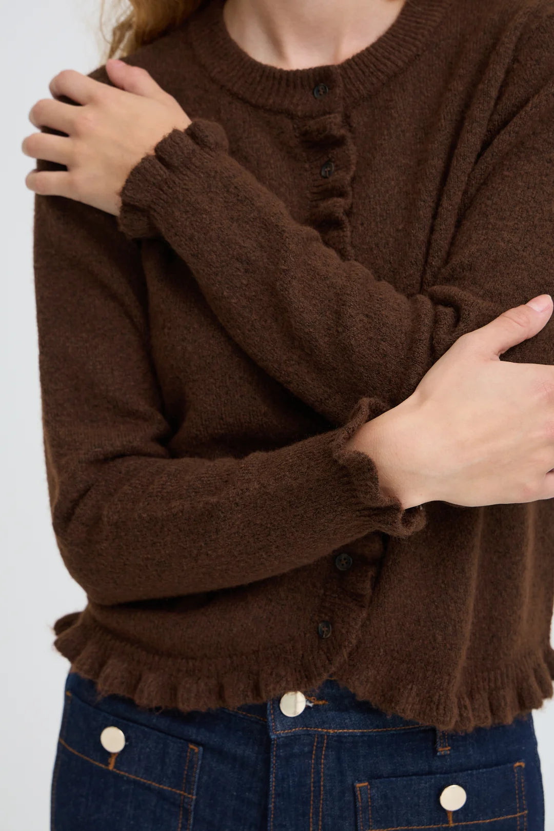 BYOFIRA FRILL CARDIGAN
