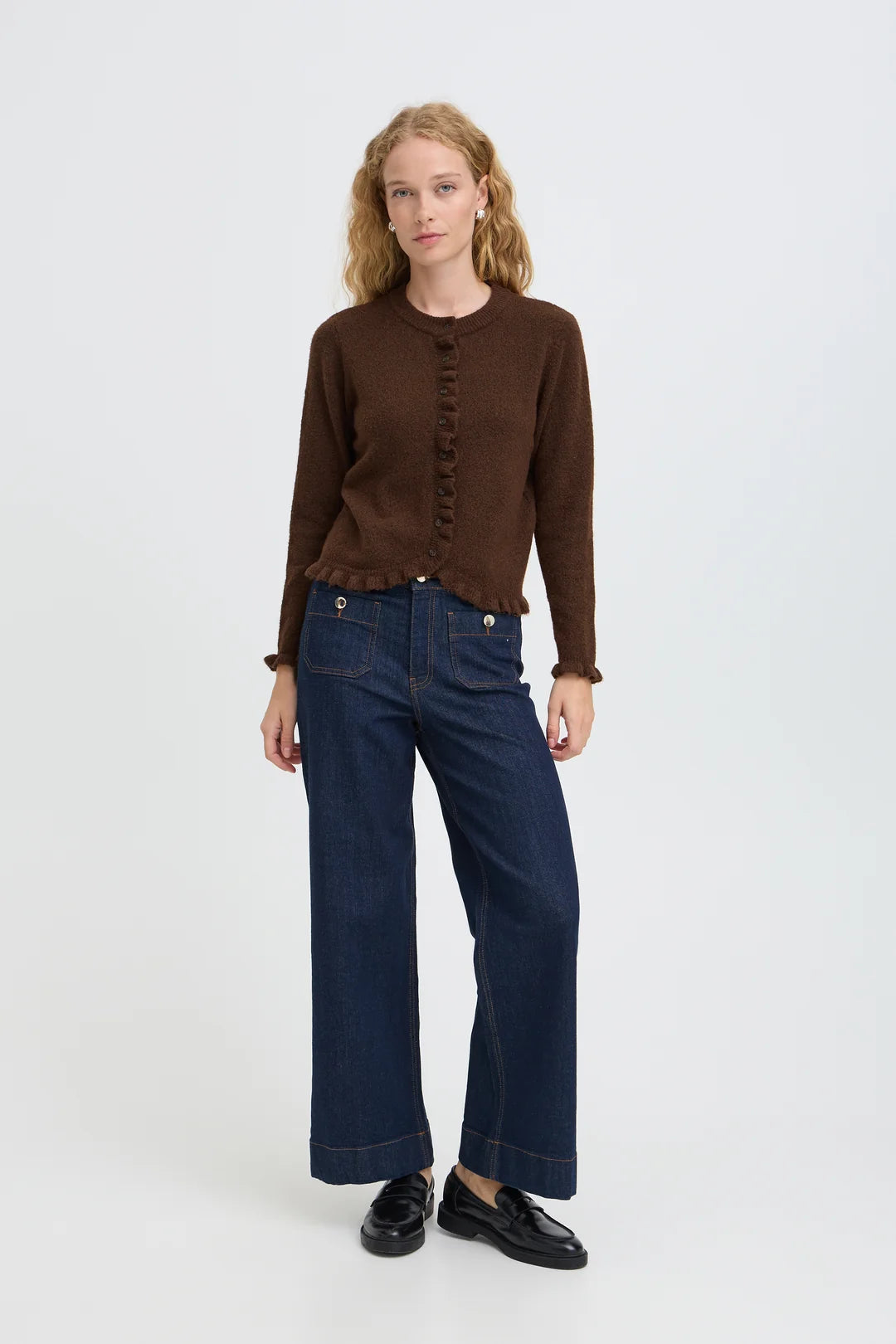BYOFIRA FRILL CARDIGAN