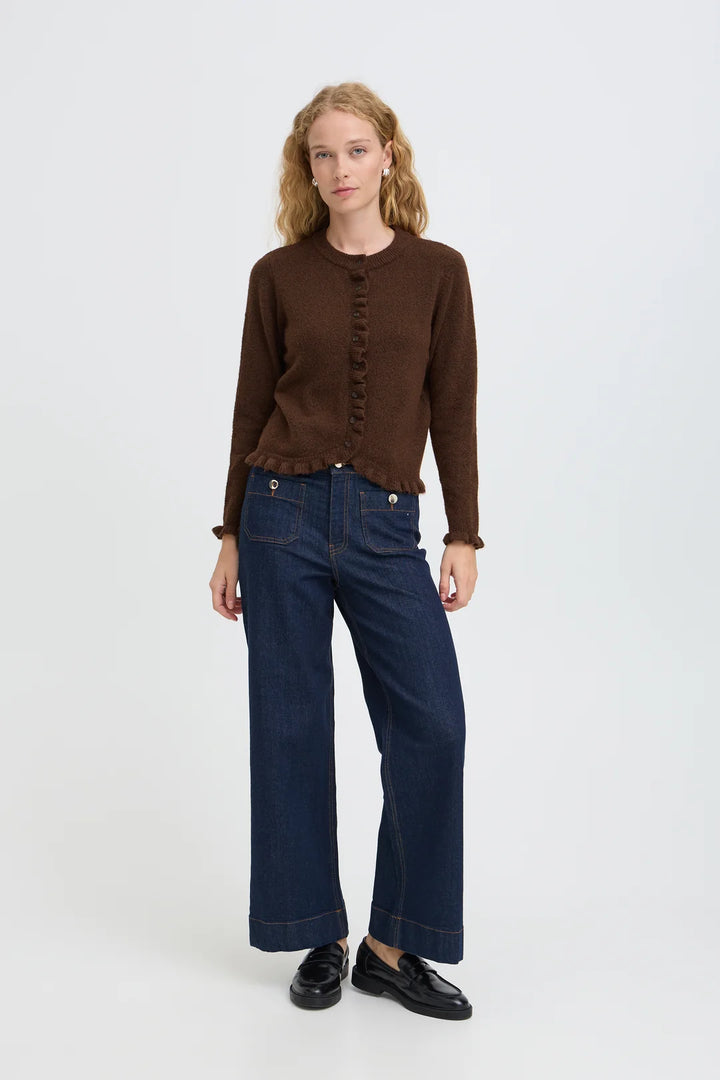 BYOFIRA FRILL CARDIGAN