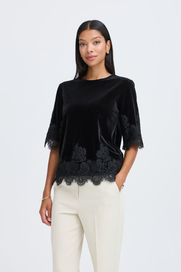 Byperlina Lace Hem Blouse