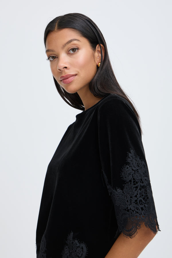 Byperlina Lace Hem Blouse