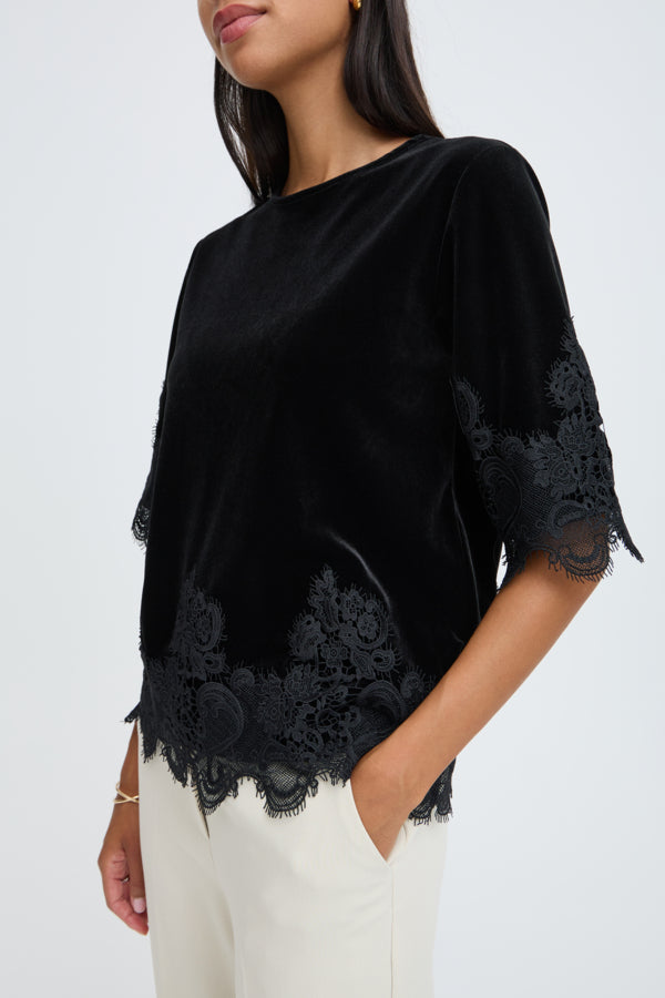 Byperlina Lace Hem Blouse