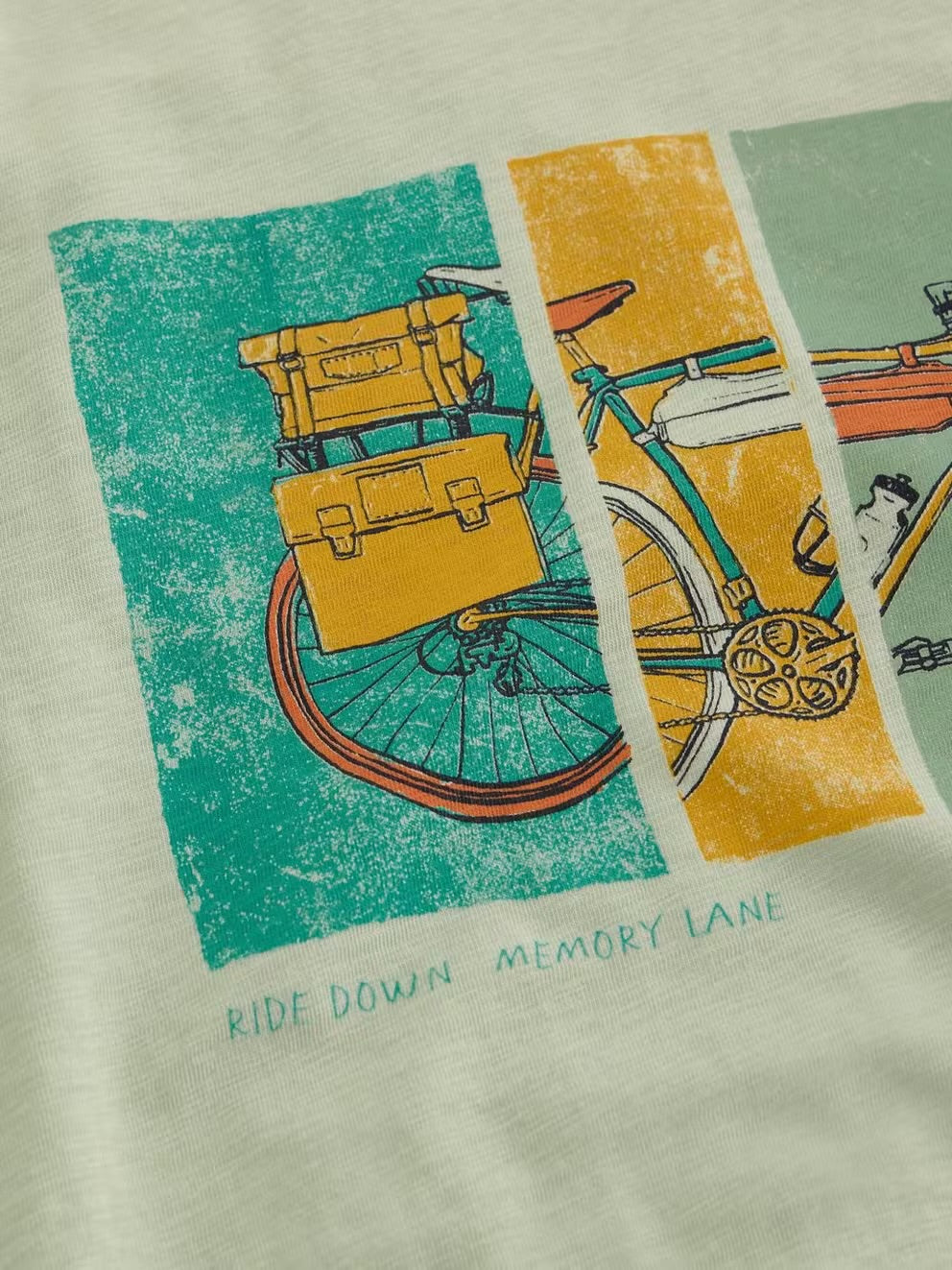 GREEN PRINT ABERSOCH BIKE GRAPHIC TEE