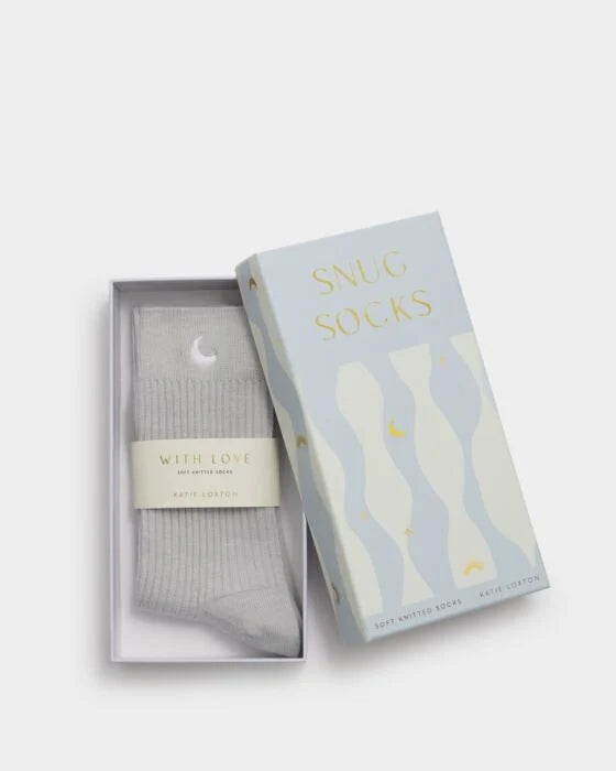 GIFT BOX SOCKS MOON POWDER BLUE