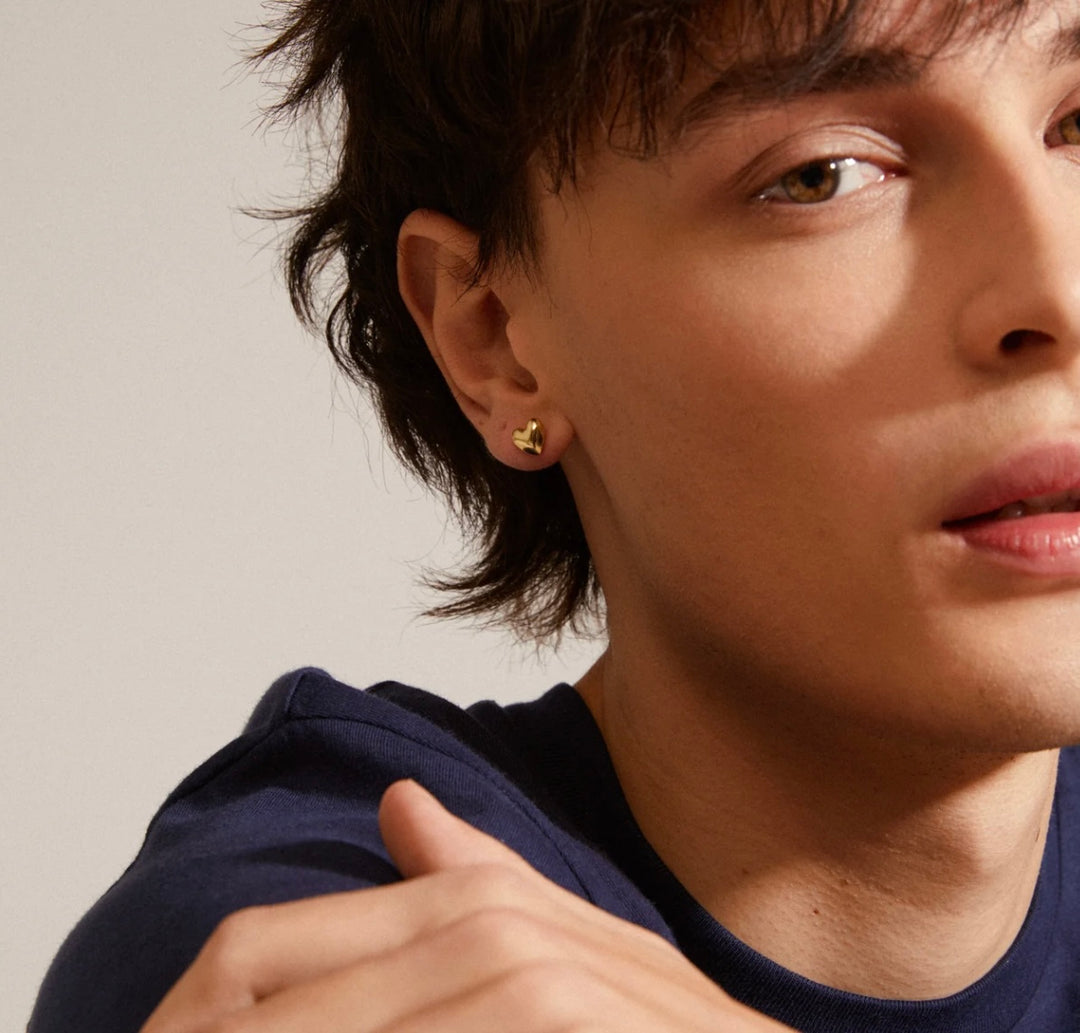 SOPHIA HEART EARRINGS GOLD PLATED