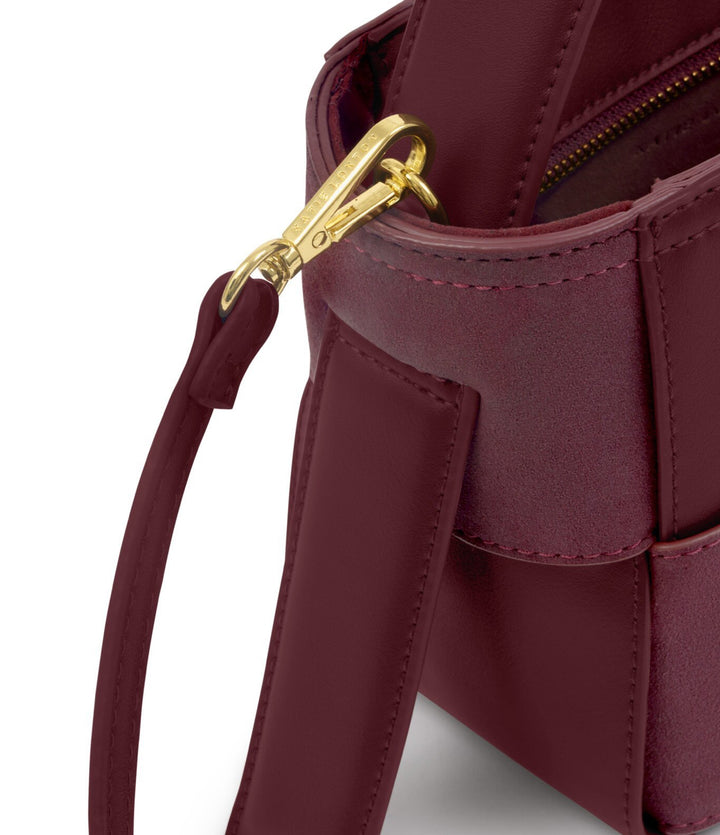 TAYA WOVEN SUEDETTE TOP HANDLE
BAG| CHERRY