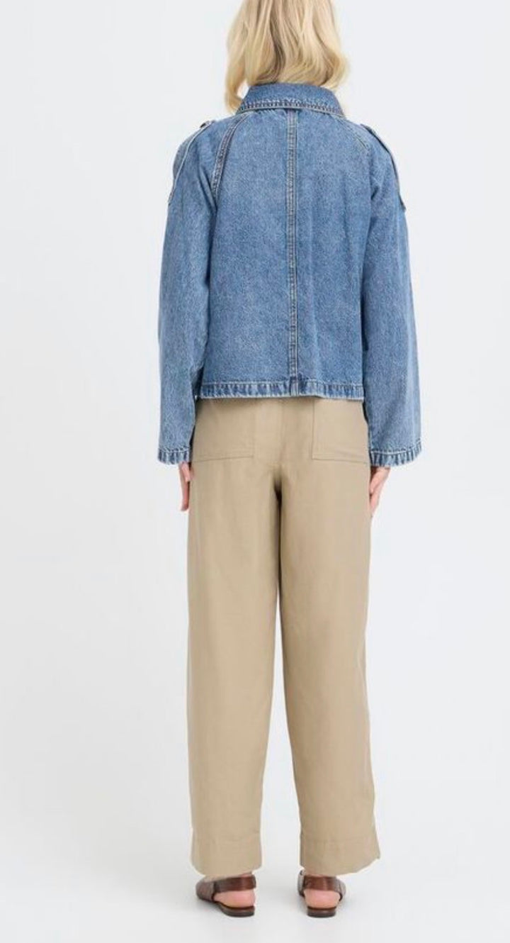 CITAN TRENCH COAT MID BLUE DENIM