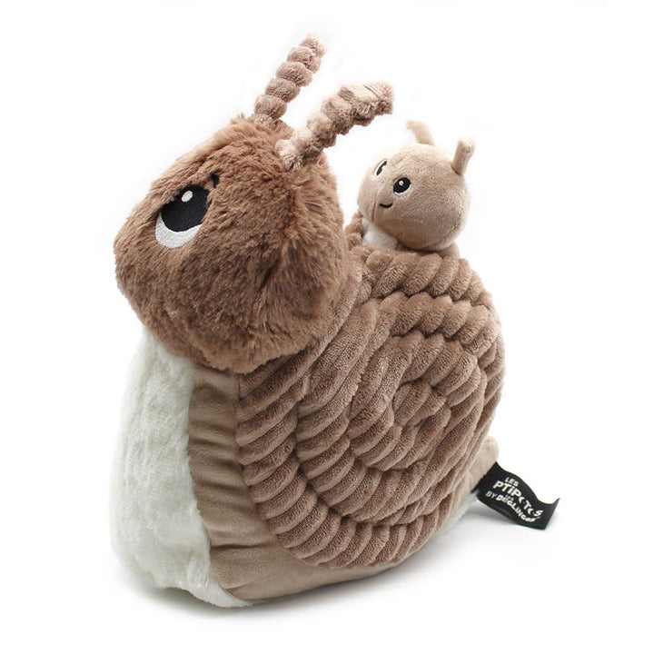Les Ptipotos Sophie The Snail Mum & Baby Brown - Plush Toy