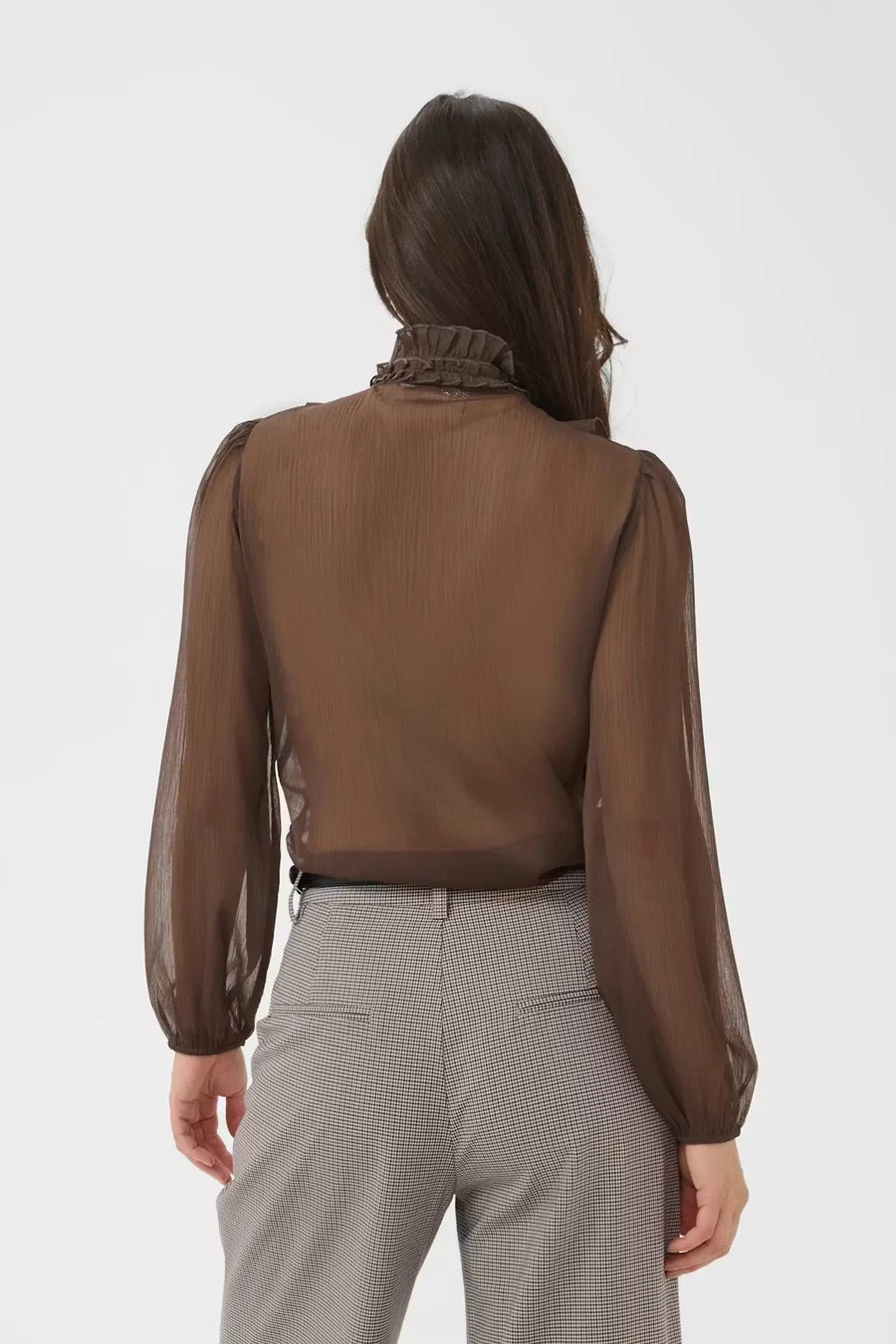 Saint Tropez Lilja Crinkle Long-Sleeve Shirt