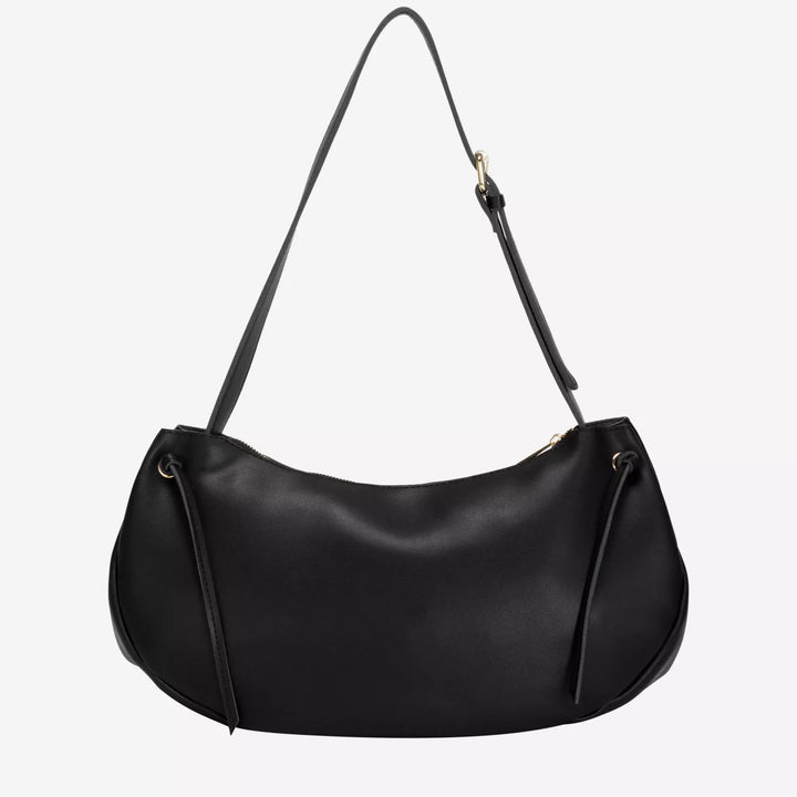 TASSEL SLOUCH SHOULDER BAG BLACK