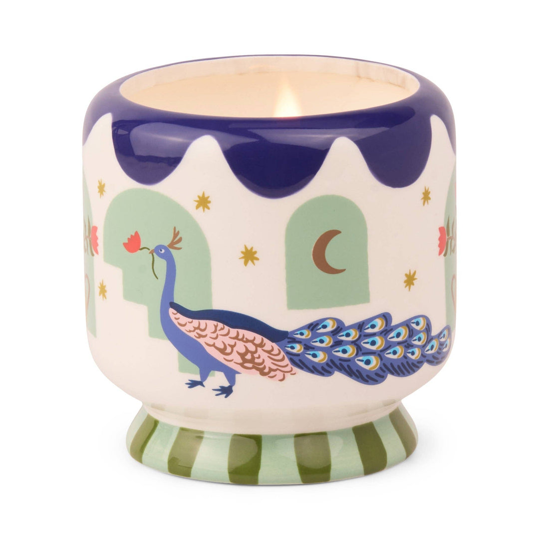 Paddywax A Dopo Peacock Ceramic Candle - Misted Lime