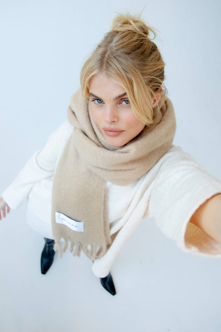 The Reykjavik Scarf - 100% Recycled - Beige - AW23