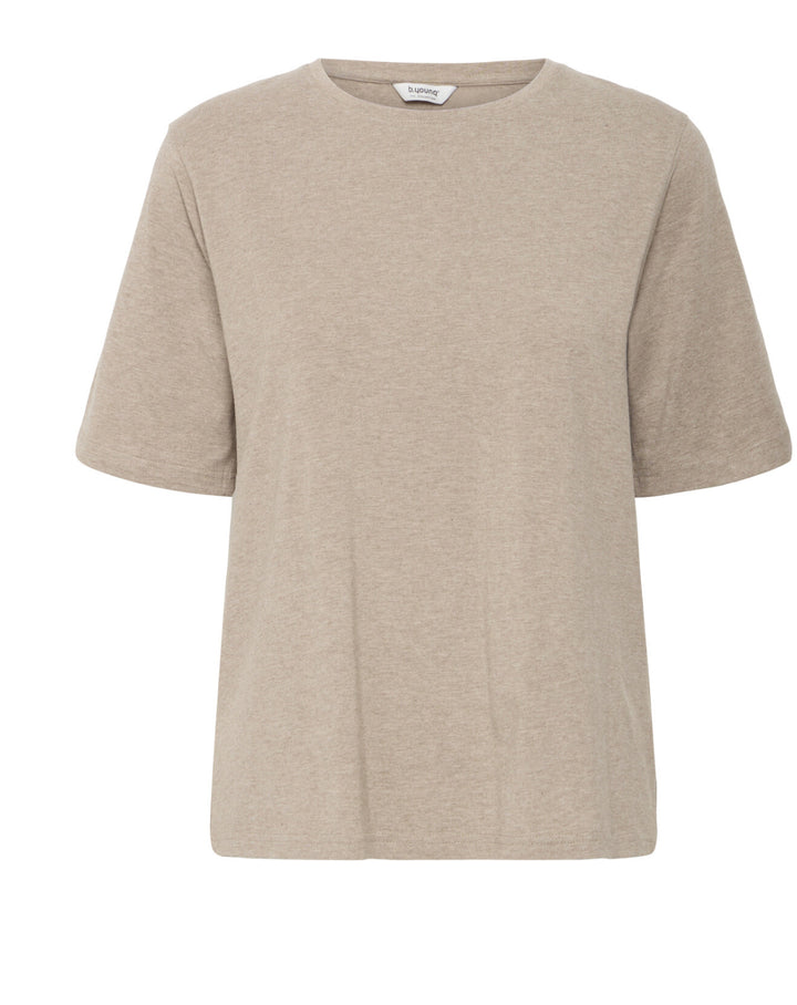 PAMILA HALF SL T-SHIRT WALNUT MELANGE