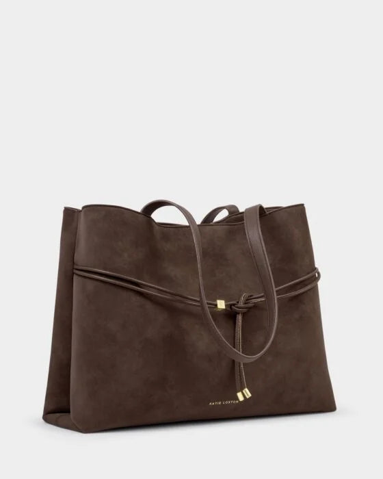 LORI TOTE BAG | BITTER CHOCOLATE SUEDETTE